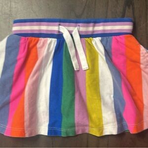 Mini Boden Bright Multicolor Stripe Skort with Drawstring